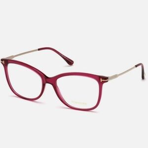 New Tom Ford FT TF5510 081 Cat Eye Crystal Violet Eyeglasses Authentic